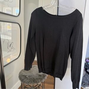 Banana Republic Black Medium Sweater with blue and gold zipper
